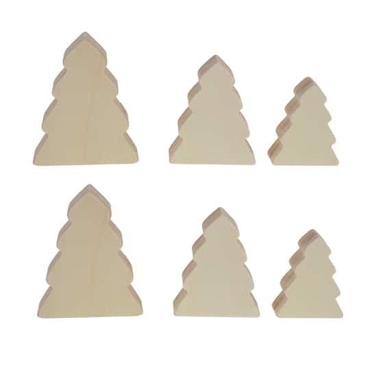 Michaels, Mixed DIY Wood Christmas Tree Figures, 6ct. by Make Market® – Category: Christmas Wood & Ceramic Crafts
